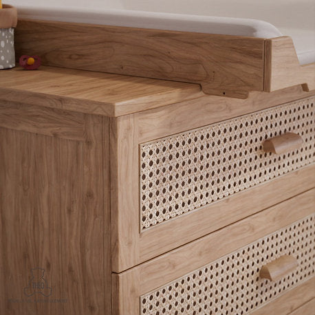 NAMI BOIS Chest of Drawers - Natural / Rattan