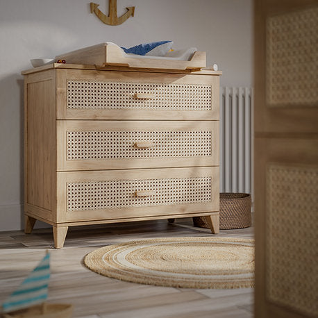 NAMI BOIS Chest of Drawers - Natural / Rattan