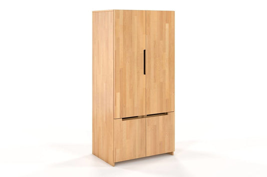 BERGMAN Beech 2 Door Wardrobe with 4 Drawers