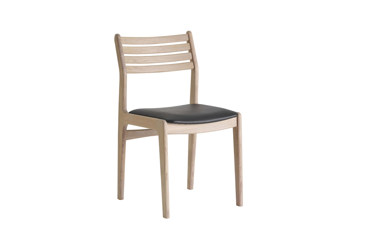 CASØ ANNE Oak and Leather Set of 2 Chairs