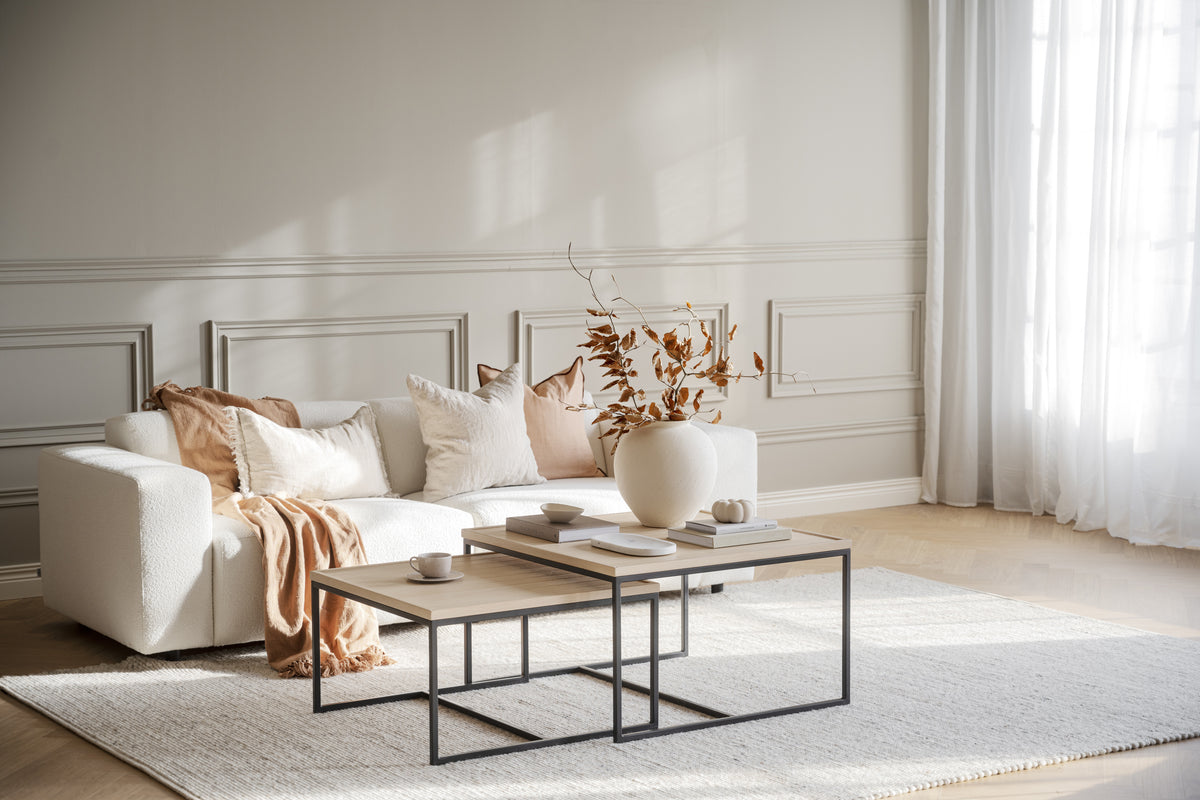 Deerfield Coffee Table 80 x 80 cm – Whitewash Oak