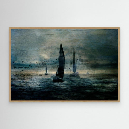 Sailing boats in the bay by Natalia