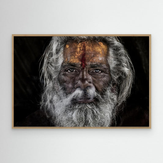 Sadhu Cxpelling the Smoke through the Nose - Prayagraj - India by Joxe Inazio Kuesta Garmendia