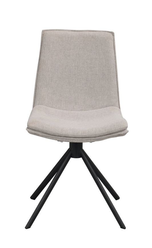 LOWELL Set of 2 Grey Swivel Chairs