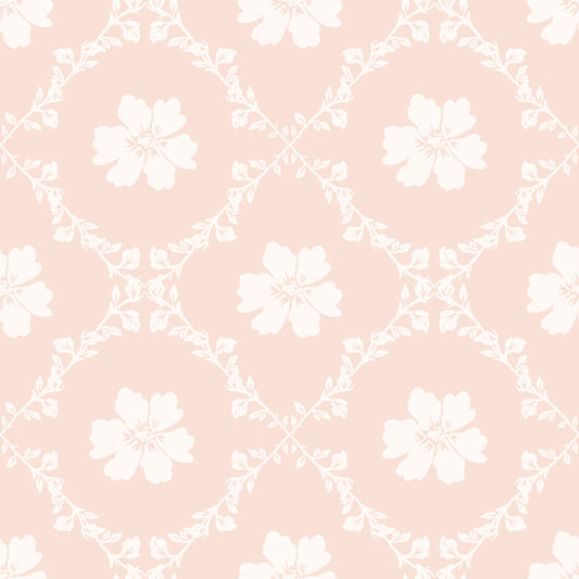 Pink old english pattern Wallpaper