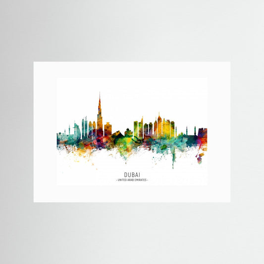 Dubai UAE Skyline by Michael Tompsett