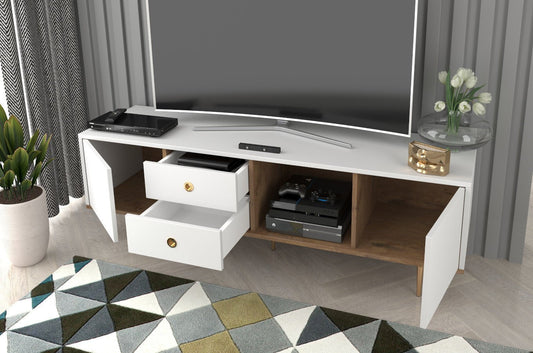 HARMONI White TV Cabinet 160CM