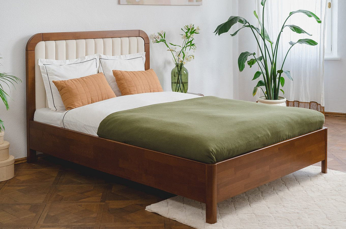 MODENA BC Beech Bed with Lift-Up Storage