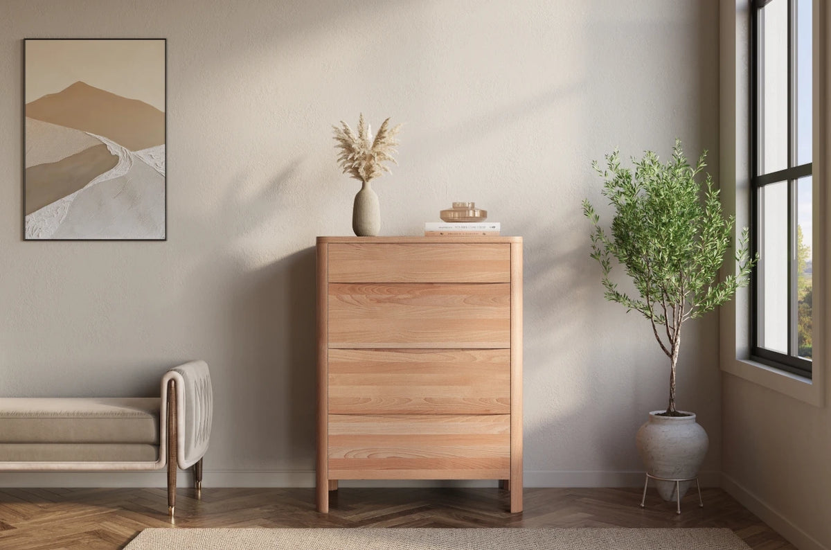 MODENA Beech Chest of Drawers 80CM