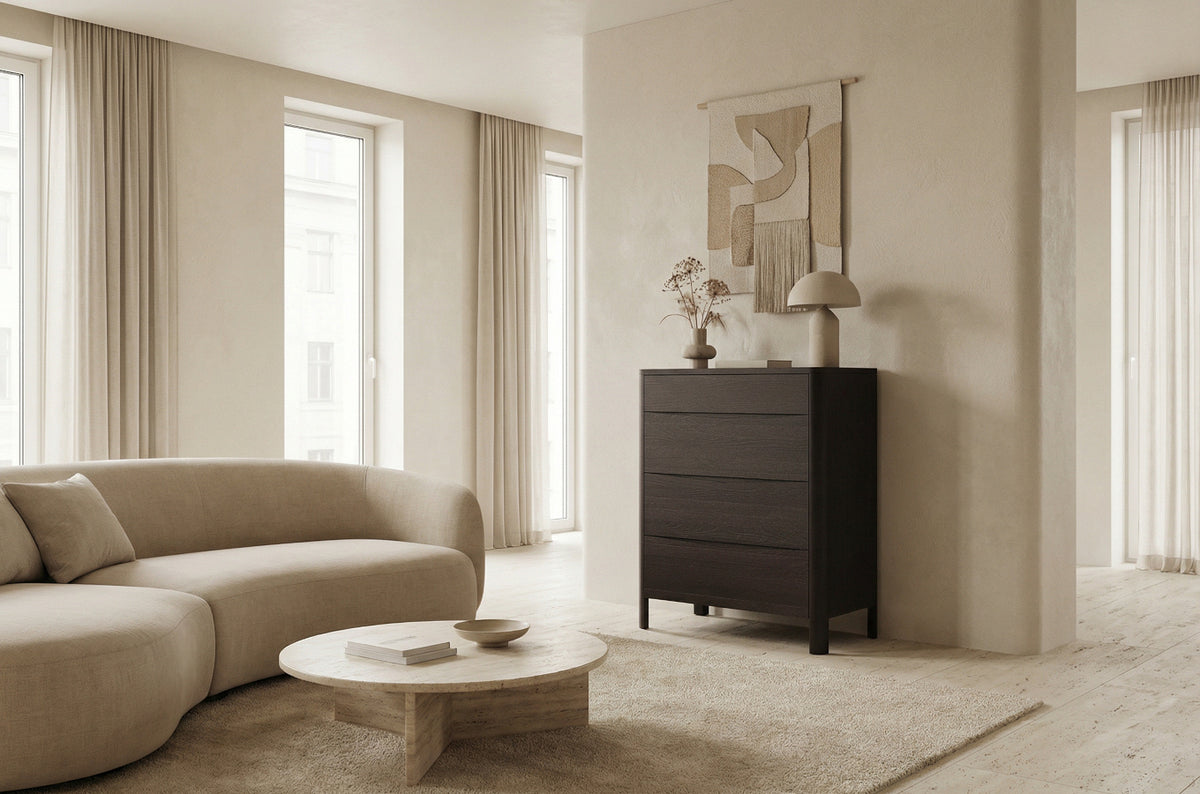MODENA Beech Chest of Drawers 80CM