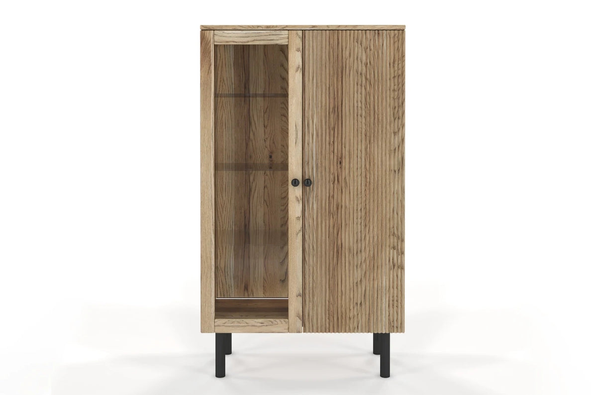 NORVIK High Oak Display Cabinet 80CM