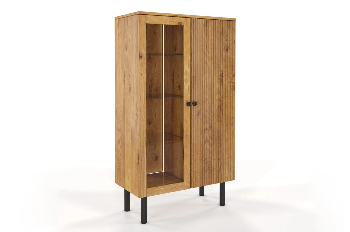 NORVIK High Oak Display Cabinet 80CM