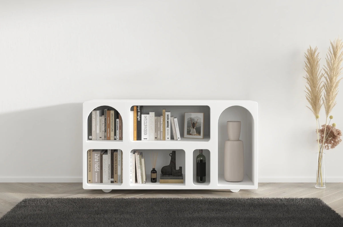 OLIMPIA LONG Bookcase 140CM with Arches