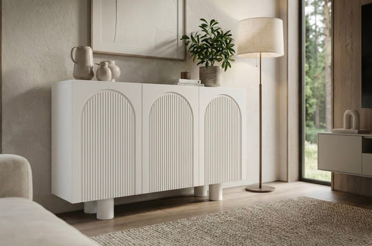 RITA White Chest 135CM with Arches