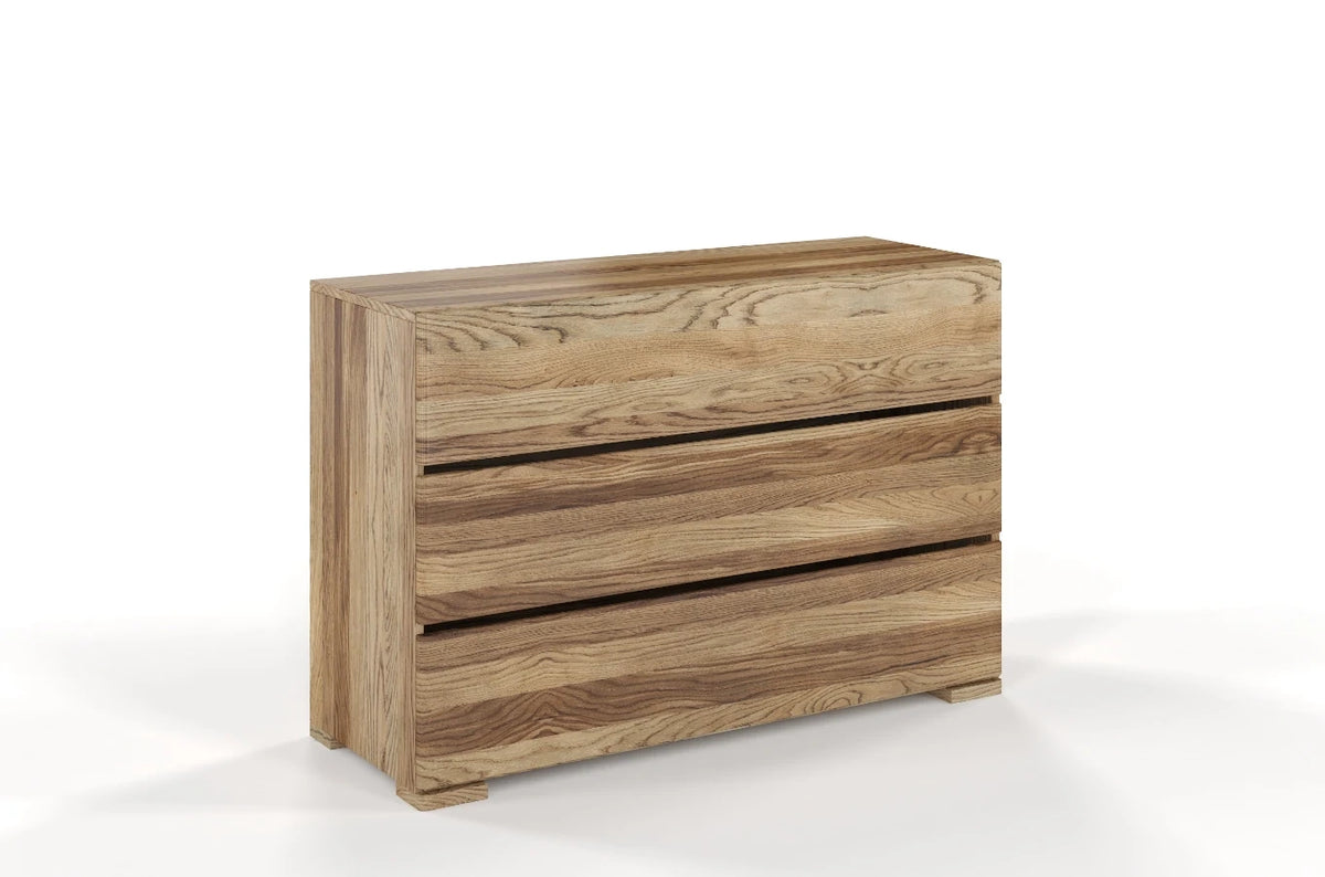 SANDEMO Oak 3 Drawer Chest 120CM
