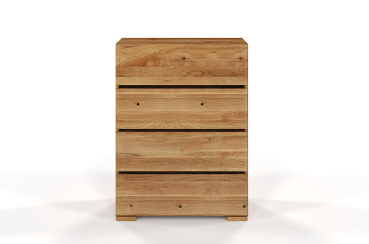 SANDEMO Oak 4 Drawer Chest 80CM
