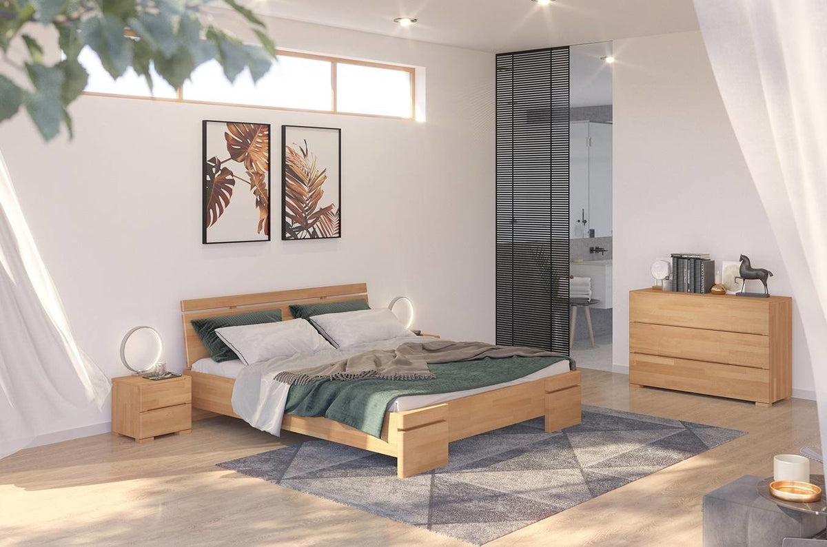 SPARTA Beech Maxi Bed with Storage