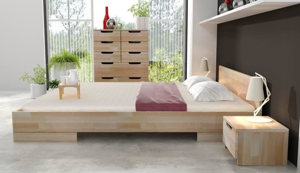 SPECTRUM Beech Low Bedside Cabinet