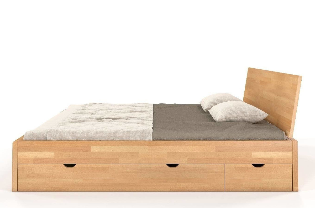 VESTRE Beech Maxi Bed with 4 Drawers