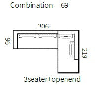 CALINA 3 Seater & Opened 306 CM