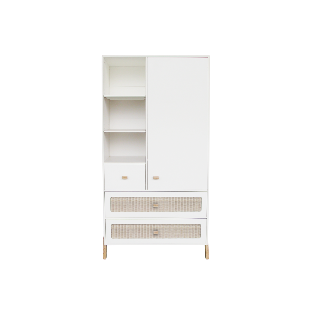 Marelia Wardrobe Rattan - Neige
