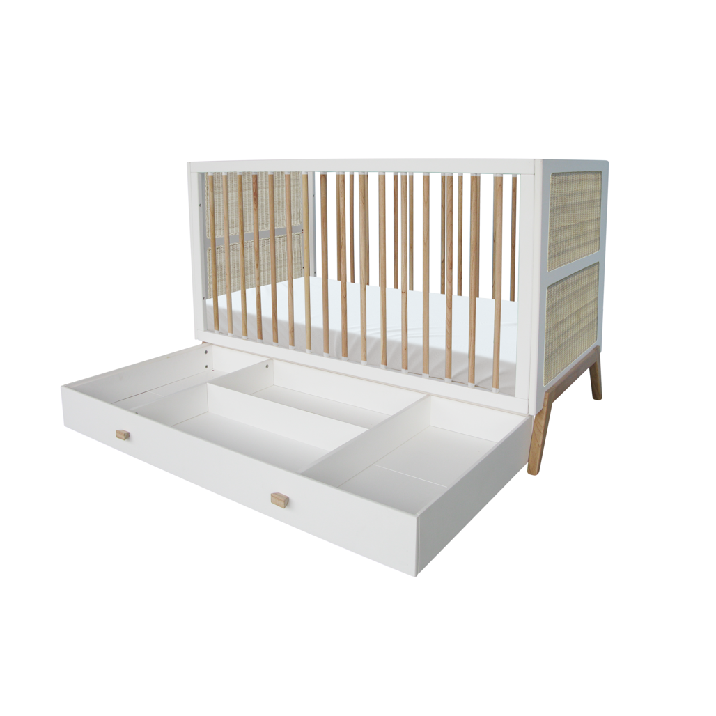Cama multievolutiva Marelia Ratán 70x140 - Neige