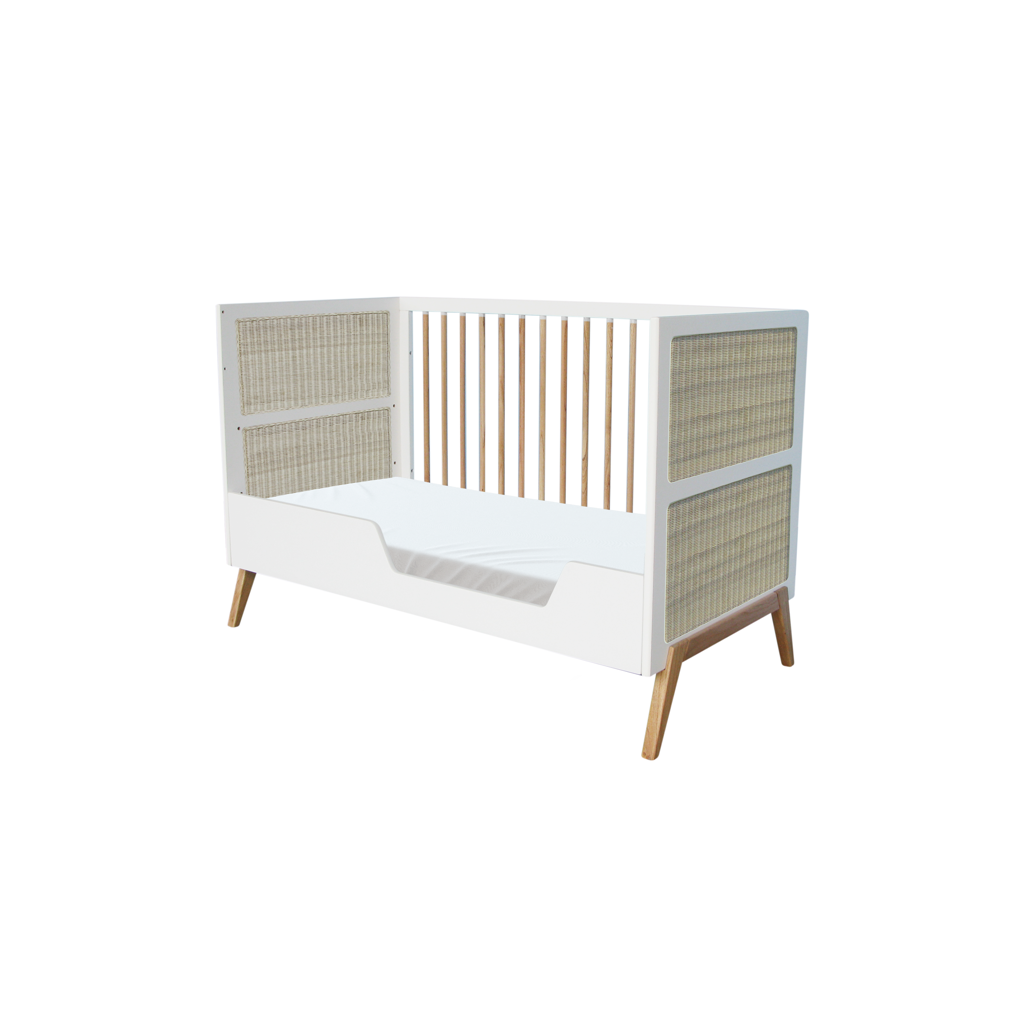 Cama multievolutiva Marelia Ratán 70x140 - Neige