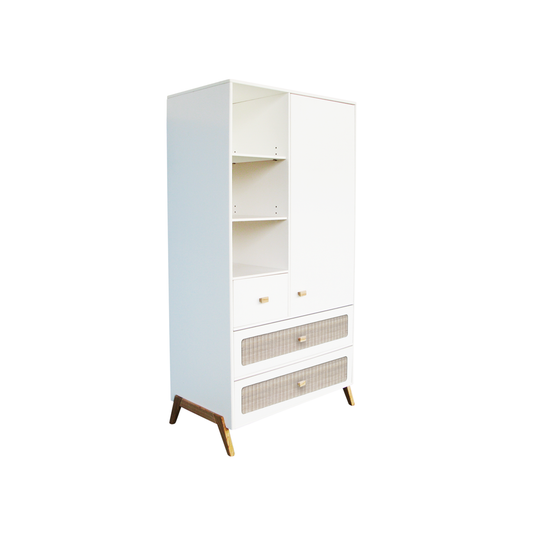 Marelia Wardrobe Rattan - Neige