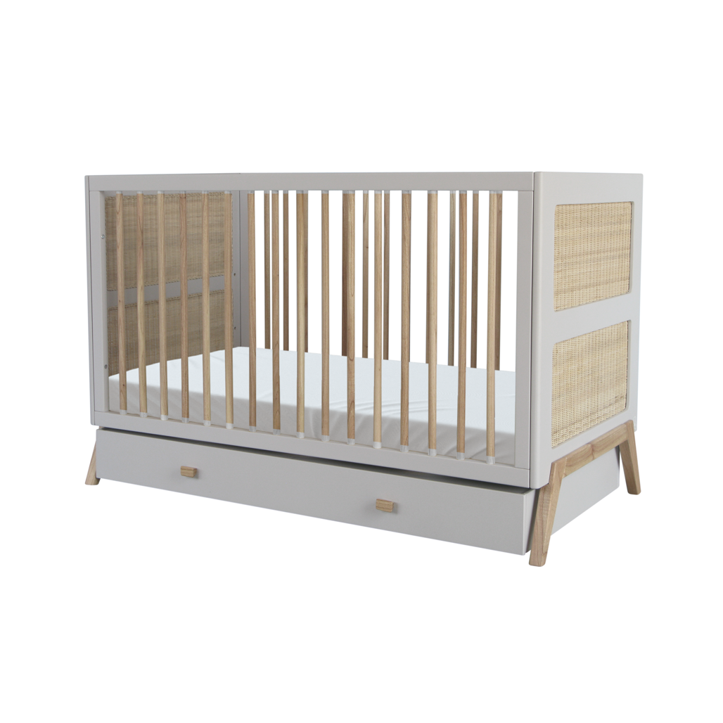Cama Multievolutiva Marelia Ratán 70x140 - Luna