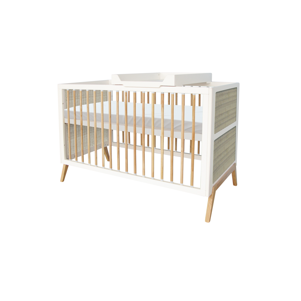 Cama multievolutiva Marelia Ratán 70x140 - Neige