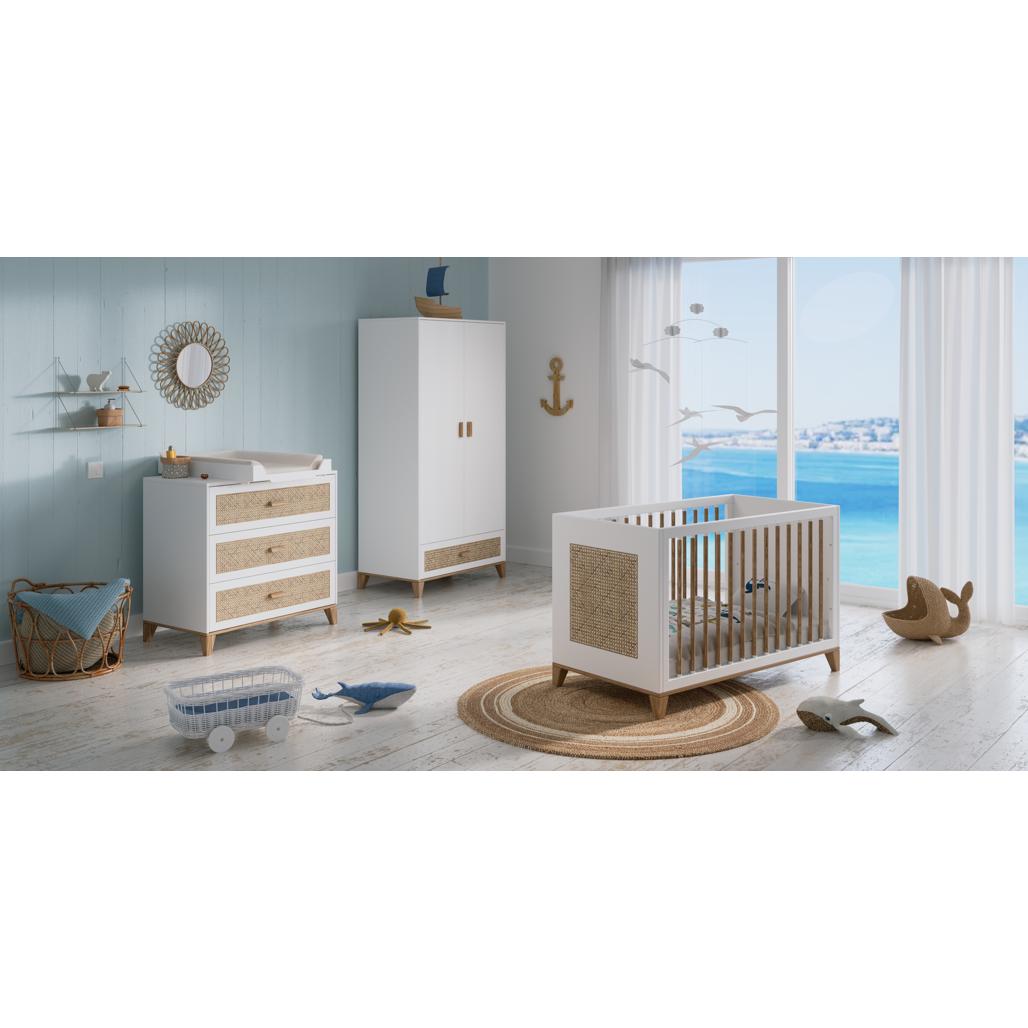 NAMI Neige Evolutive Bed 60 x 120 CM - From Crib to Toddler Bed