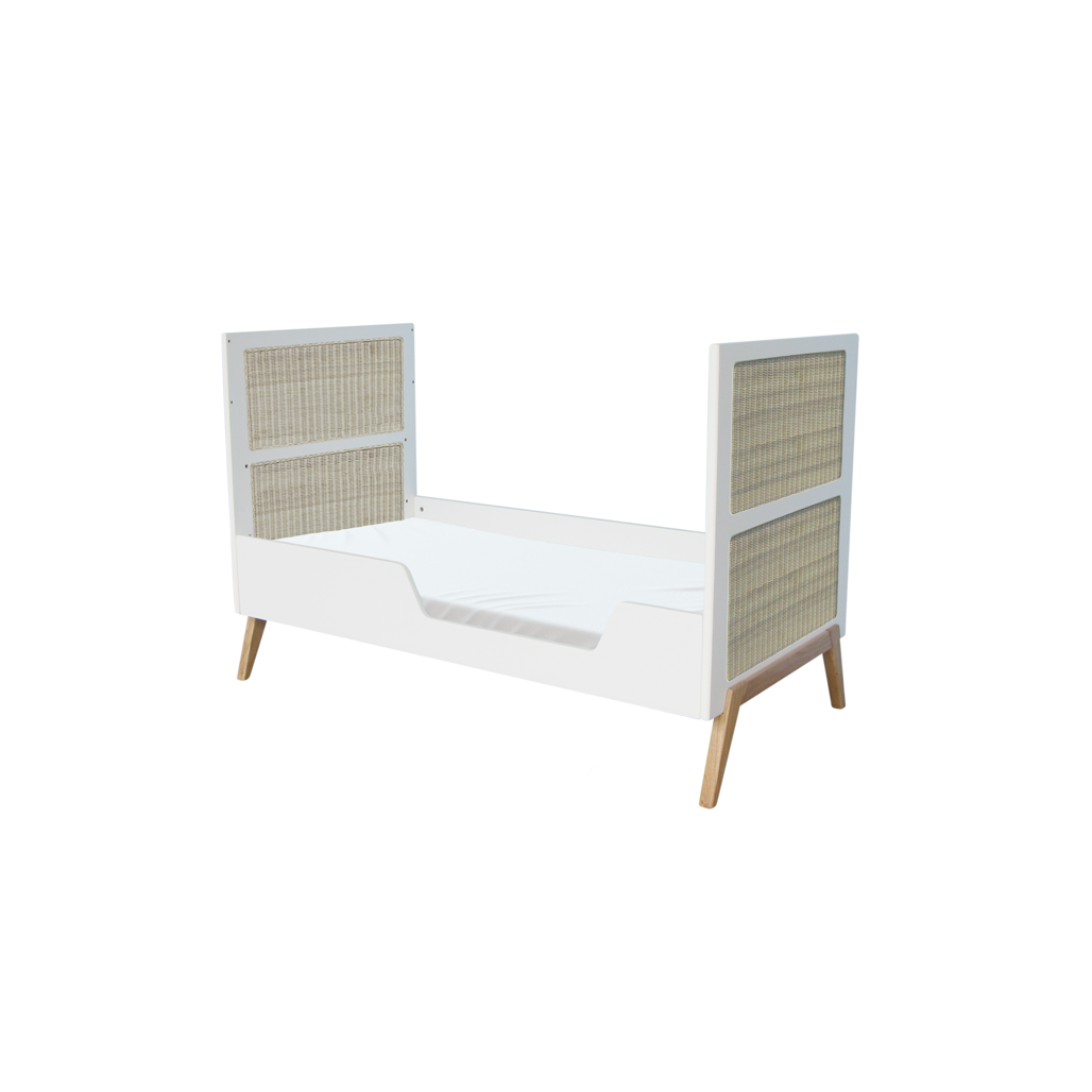 Cama multievolutiva Marelia Ratán 70x140 - Neige