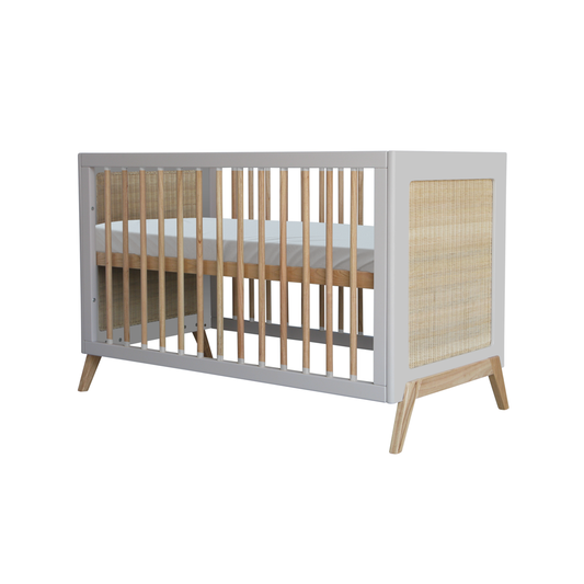 Marelia Evolutive Bed Rattan 60 x 120 - Lune
