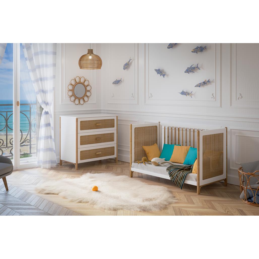 Oceania Mitwachsendes Bett 60 x 120 - Neige