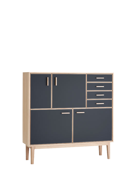 CASØ 700 Black Highboard 133CM OUTLET