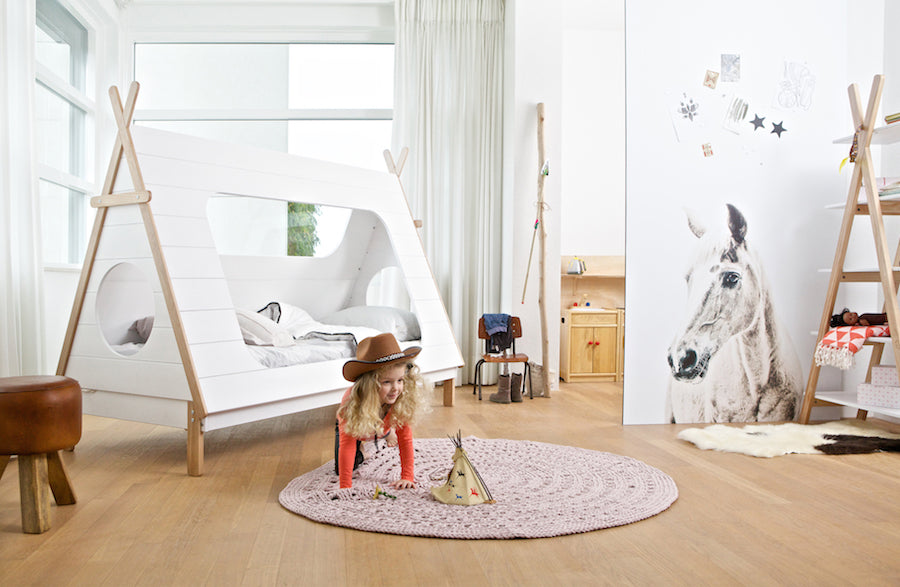 TEEPEE Cabin Kids Bed, WOOOD- D40Studio