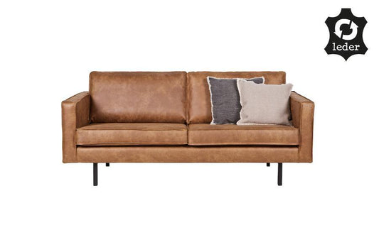 LOFT Cognac Leather Sofa 190CM, De Eekhoorn- D40Studio