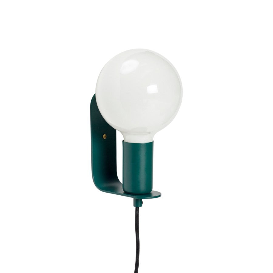 HÜBSCH Green Wall Light with Bulb