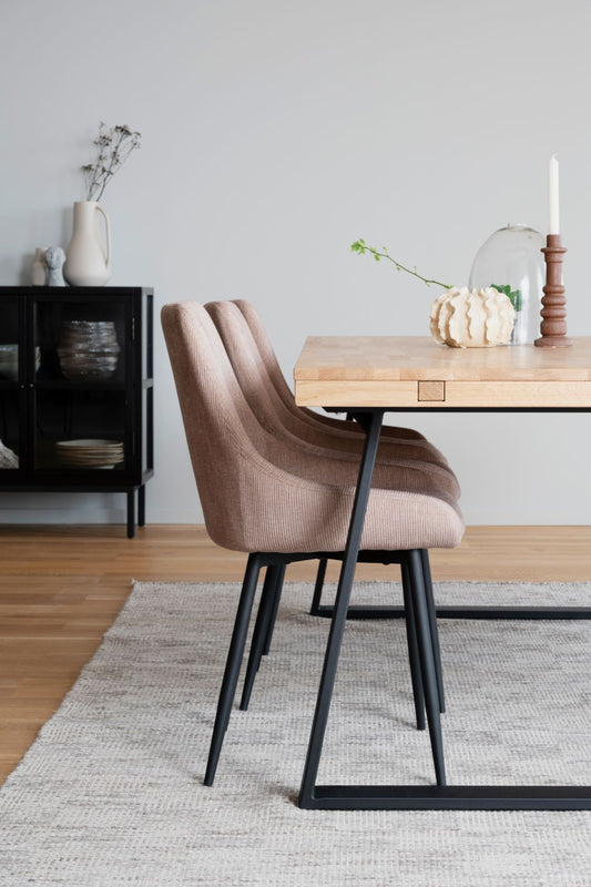 Rowico BROOKLYN U Legs Whitewashed Oak Dining Table 220/320CM