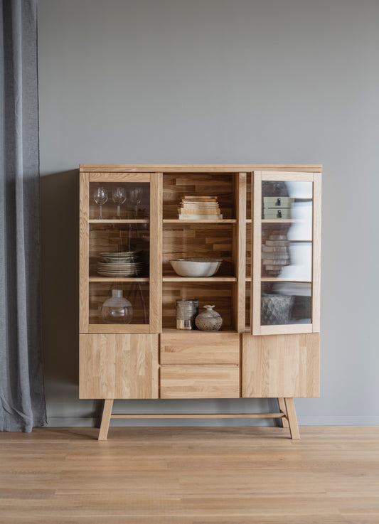 Rowico BROOKLYN Oak Vitrine 130 CM