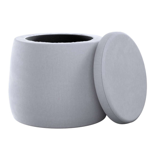 Candy Jar pouf - ø40 - Posh Velvet - grey