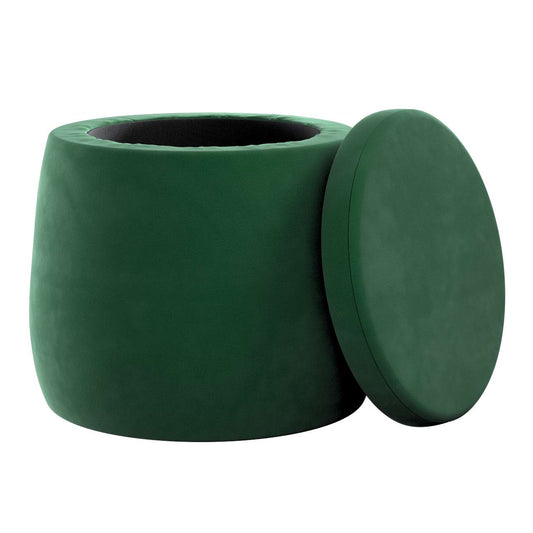 Candy Jar pouf - ø40 - Posh Velvet - forest green