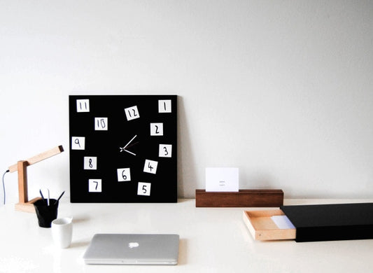 CHANGING Wall Clock, Black 50 CM, dESIGNoBJECT- D40Studio