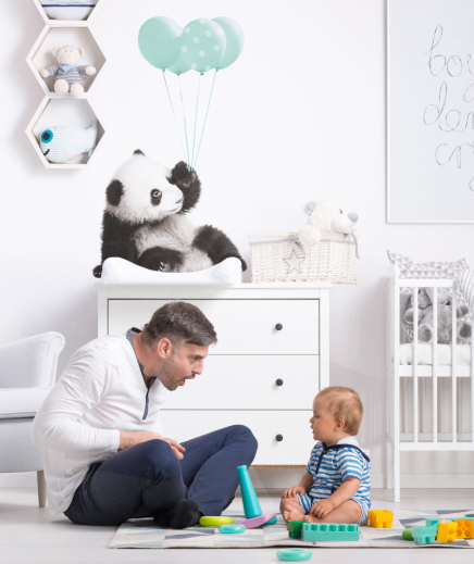 PANDA WITH BALLOONS Wall stickers