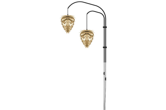 CONIA DOUBLE WILLOW BRUSHED BRASS Wall Lamp, UMAGE/VITA Copenhagen- D40Studio