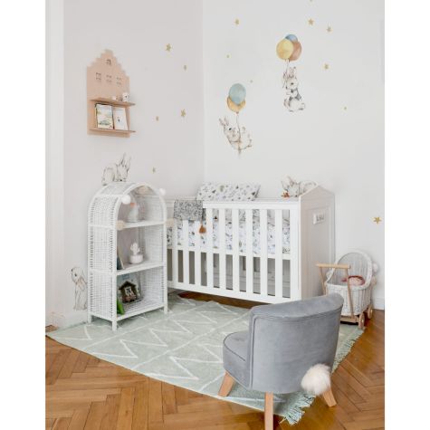 WEISSER Wandaufkleber „Happy Rabbits Wonderland“