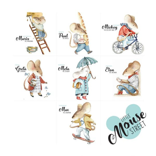 LITTLE Mouse Street Wall Sticker 105 x 45CM