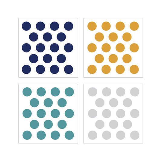 CONFETTI 5 Navy Blue Turquoise Wall Sticker