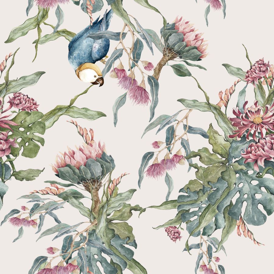 TROPISCHE Papageientapete 50x280CM