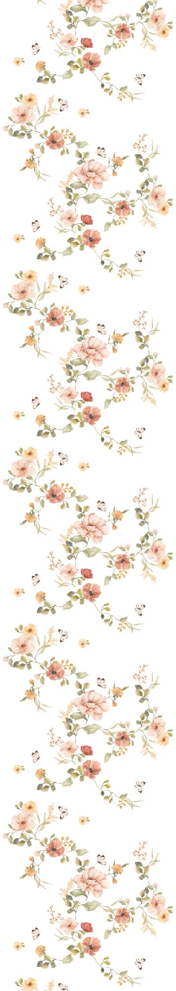 FLORAL Vintage Wallpaper 50x280CM